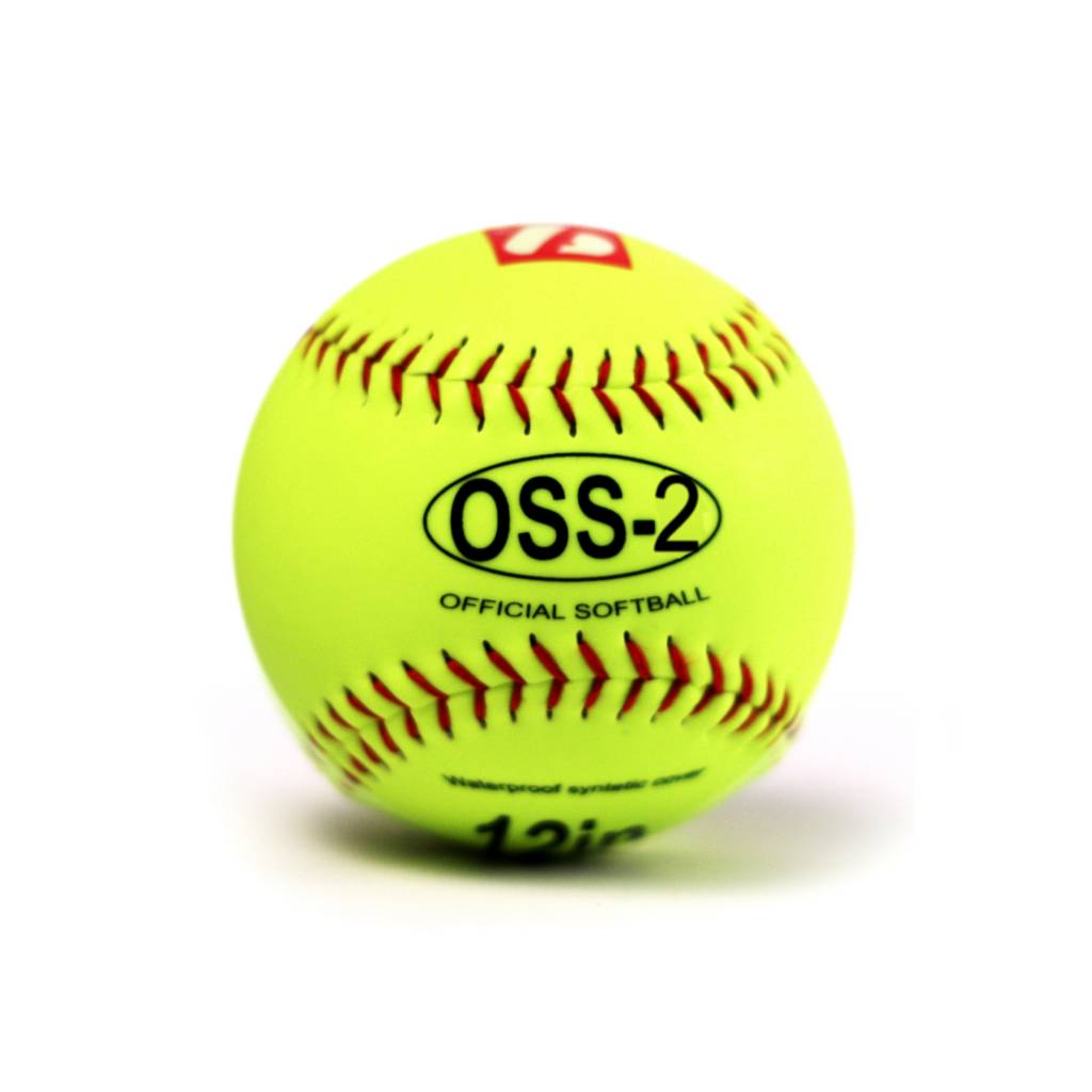 OSS-2 balle de softball initiation 12'', jaune, 1 douzaine