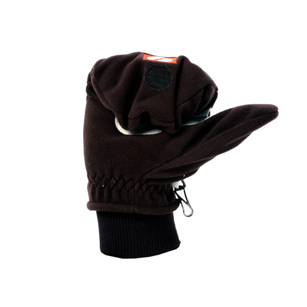 NBG-02 gants de ski moufle retractable, Noir