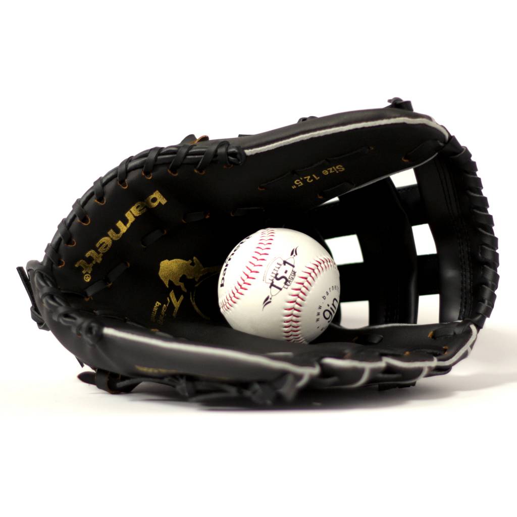 JL-125 gant de baseball initiation PU outfield 12', noir