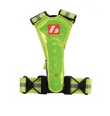 LW-1 Veste Fluo avec LED et bandes réfléchissantes (ski – running – rollerski – bike)