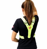 LW-1 Veste Fluo avec LED et bandes réfléchissantes (ski – running – rollerski – bike)
