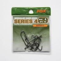 Fox series 4 specialist carp hook supa longshank barbed | size 8 | 10 pcs