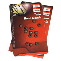 JRC twin bore beads green | 10 st
