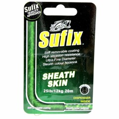 Sufix sheath skin hooklink groen | 20 M | gevlochten lijn