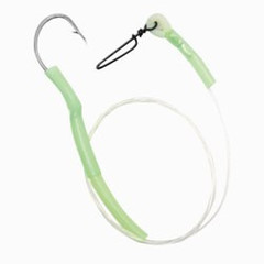 Black cat eel/worm rig | 1.3mm | haak 8/0 | meerval onderlijn