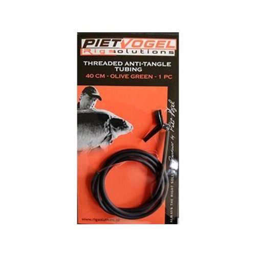 Piet Vogel threaded anti-tangle tubing | olive green | 40cm