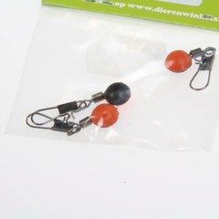 JTB feeder beads oranje/zwart rond | 3 st