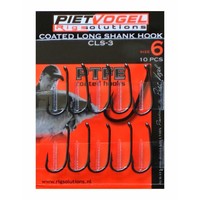 Piet Vogel coated long shank hook cls-3 | 10 pcs | carp hooks