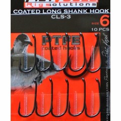 Piet Vogel coated long shank hook cls-3 | 10 pcs | carp hooks