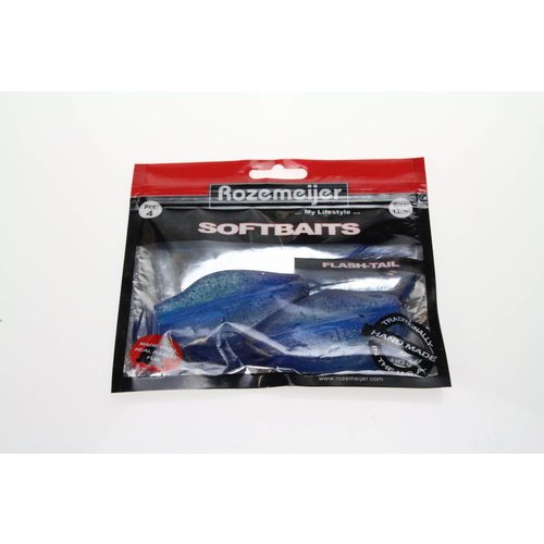Rozemeijer softbaits flash-tail 13cm blauw | 4 st | shads
