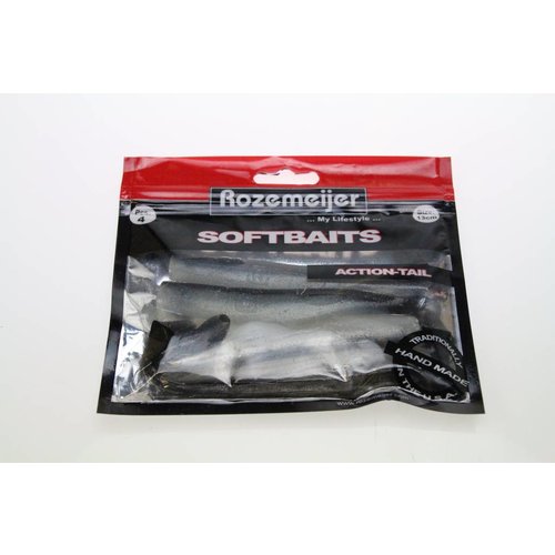 Rozemeijer softbaits action-tail 13cm grey | 4 pcs | shads