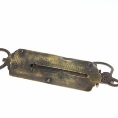 Hughes's brass pocket balance | vintage scale