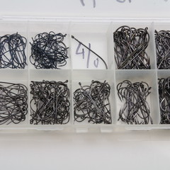 Balzer tacklebox filled with fly tying hooks | 260 pcs