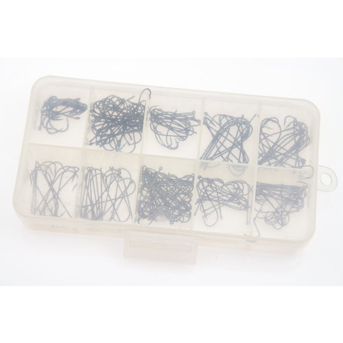 Tacklebox filled with tying hooks | 110 pcs