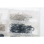 Fox tacklebox filled with fly tying hooks | 220 pcs