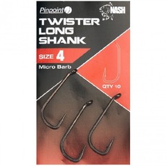 Nash twister long shank | 10 st | karperhaken