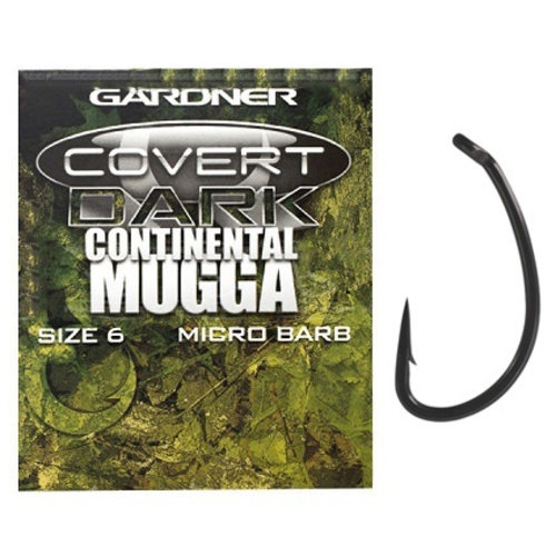 Gardner covert dark continental mugga | 10 st | karperhaken