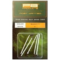 PB Products ring swivel bait spike 360 | white | 5 pcs