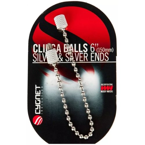 Cygnet clinga balls | silver & silver ends | 150 mm