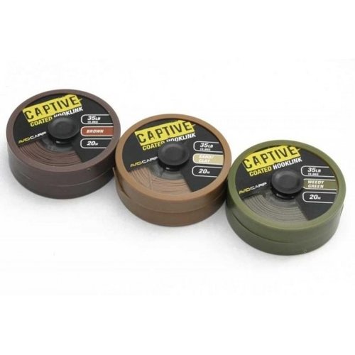 Avid Carp captive coated hooklink | weedy green | 20M - 15 LB