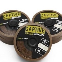 Avid Carp captive coated hooklink | sand clay | 20M - 15 LB | onderlijn