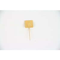 Gold coloured metal fisherman pin