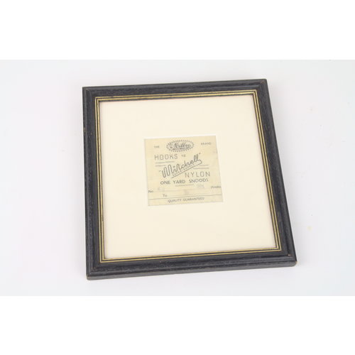 Framed vintage packing from Mitchell hooks