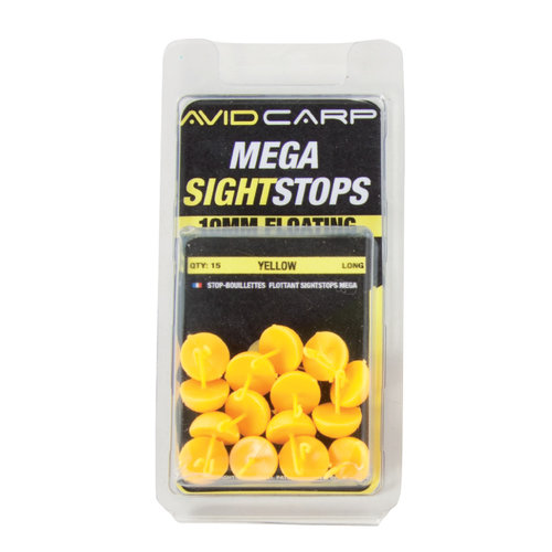 Avid Carp mega sight stops | yellow | 10mm | 15 st