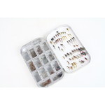 Wheatley 16 pockets alu fly box + 85 flies