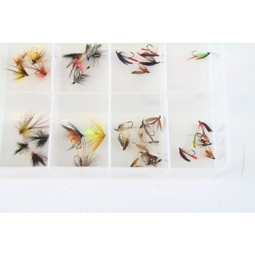 Tacklebox filled with 80 wet flies