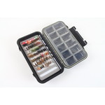 Black fly box deluxe filled with 75 small flies