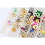 Tacklebox filled with tying threads | 75 pcs