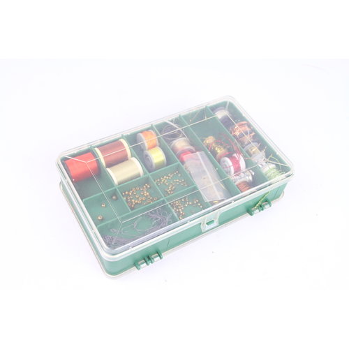 Tackle box filled with 50 fly tying threads & tools