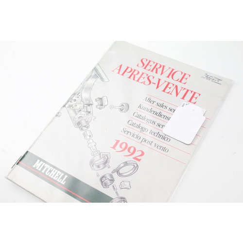 Mitchell service catalogus 1992 / service apres Vente / After Sales Service