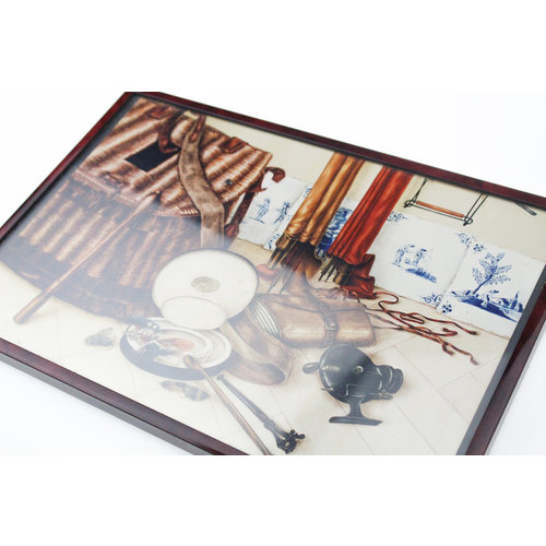 Vintage fishing tackle - framed illustration | 30,3 x 20,3 cm