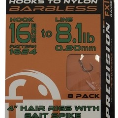 Frenzee hair rigs with bait spike 4'' | barbless | 8 pcs