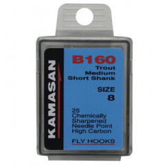 Kamasan B160 Trout Medium Short Shank | 25 st | vlieghaken