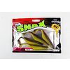 Fox rage fish snax quiver shad | brown chartreuse | 11.5 cm |  shads | 4 pack