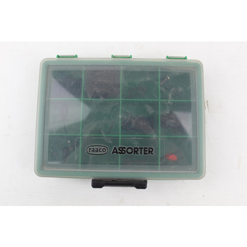 Raaco assorter 12 tackle box filled with various carp hooks