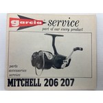 Garcia service booklet of Mitchell 206 207 spinning reel | manual