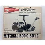 Garcia service boekje van Mitchell 300 C 301 C spinning reel | manual