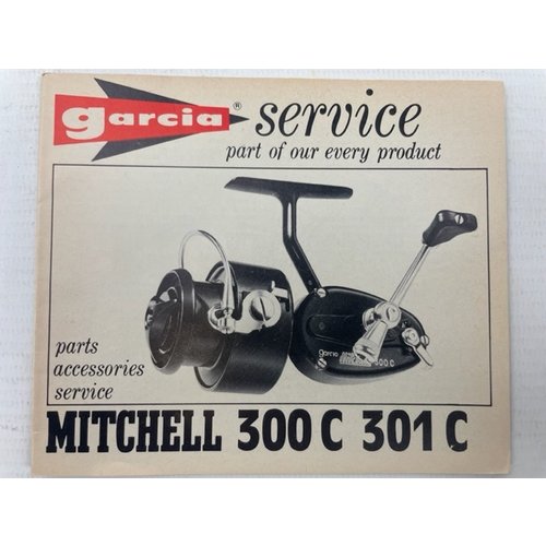 Garcia service boekje van Mitchell 300 C 301 C spinning reel | manual