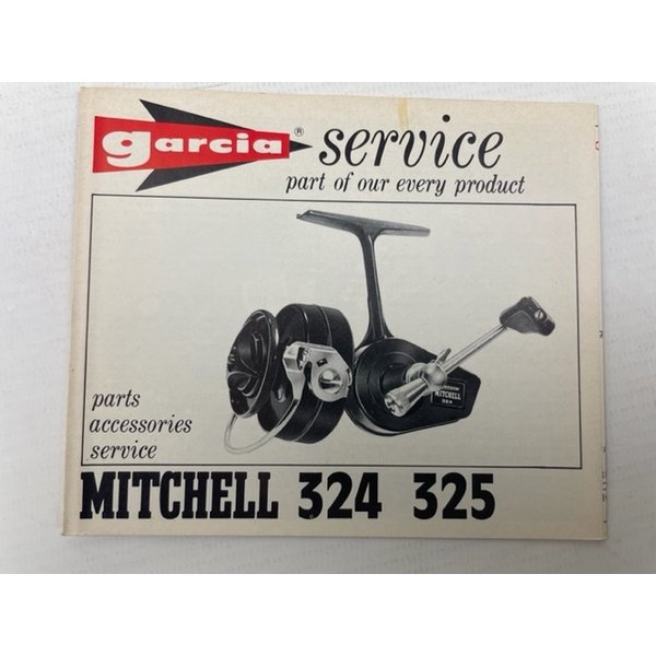 Garcia service boekje van Mitchell 324 325 spinning reel
