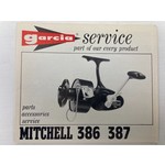 Garcia service boekje van Mitchell 386 387 spinning reel | manual