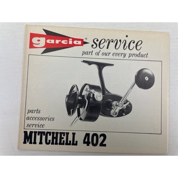 Garcia service boekje van Mitchell 402 spinning reel