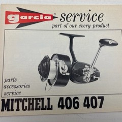 Garcia service boekje van Mitchell 406 407 spinning reel | manual