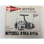 Garcia service boekje van Mitchell 410A 411A spinning reel | manual