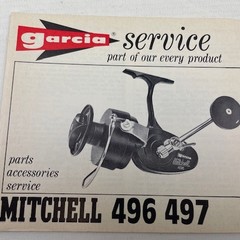 Garcia service boekje van Mitchell 496 497 spinning reel | manual
