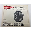 Garcia service boekje van Mitchell 754 758 fly reel |manual