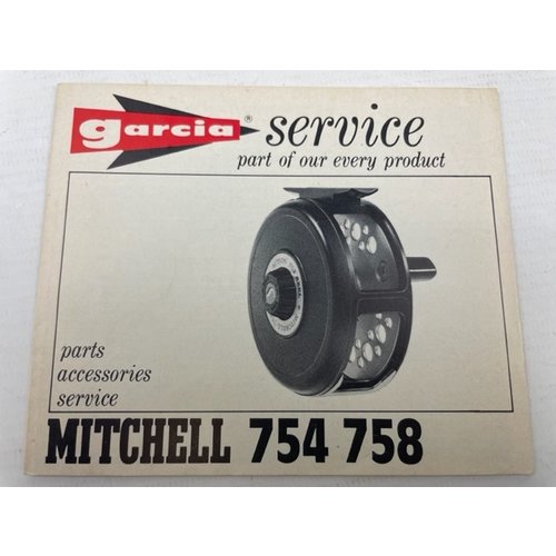 Garcia service boekje van Mitchell 754 758 fly reel |manual